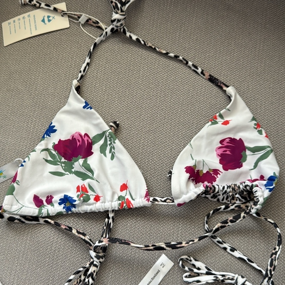 Beachsissi Floral and Leopard Print Bikini Set - Picture 3 of 9